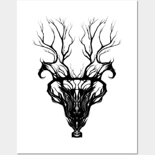 Deer spirit skull Posters and Art